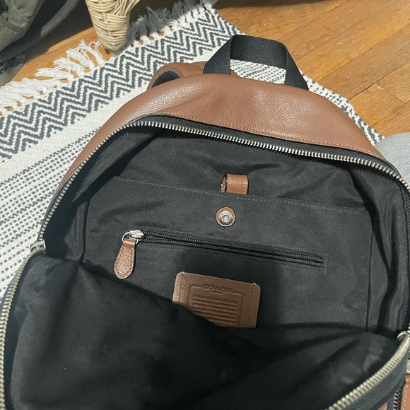 Brown Leather Coach Backpack - Picture 5 of 11